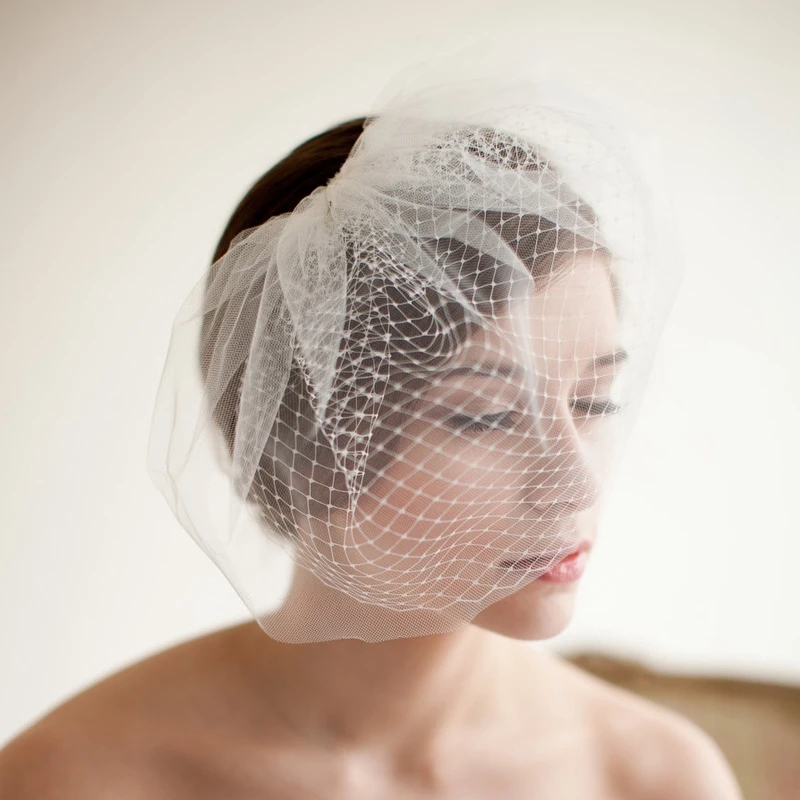

European Style Bridal Wedding Vintage Bird Cage Soft Net Short Bridal Veil for Wedding Dresses Bridal Hair Accessories