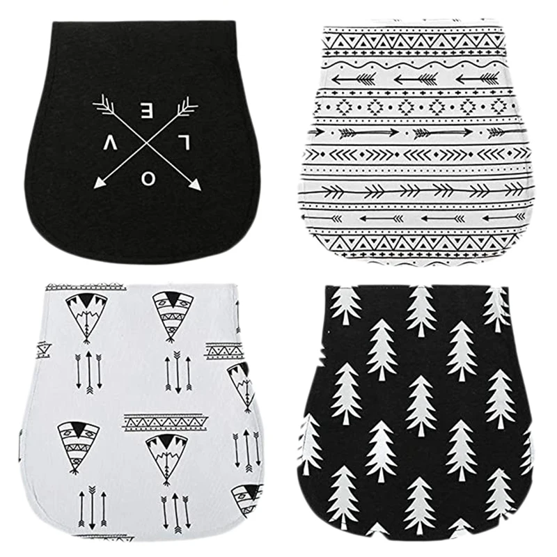 

4 шт. детская отрыжка, одежда для маленьких мальчиков и девочек, эргономичные детские нагрудники, изогнутые абсорбирующие и мягкие детские п...