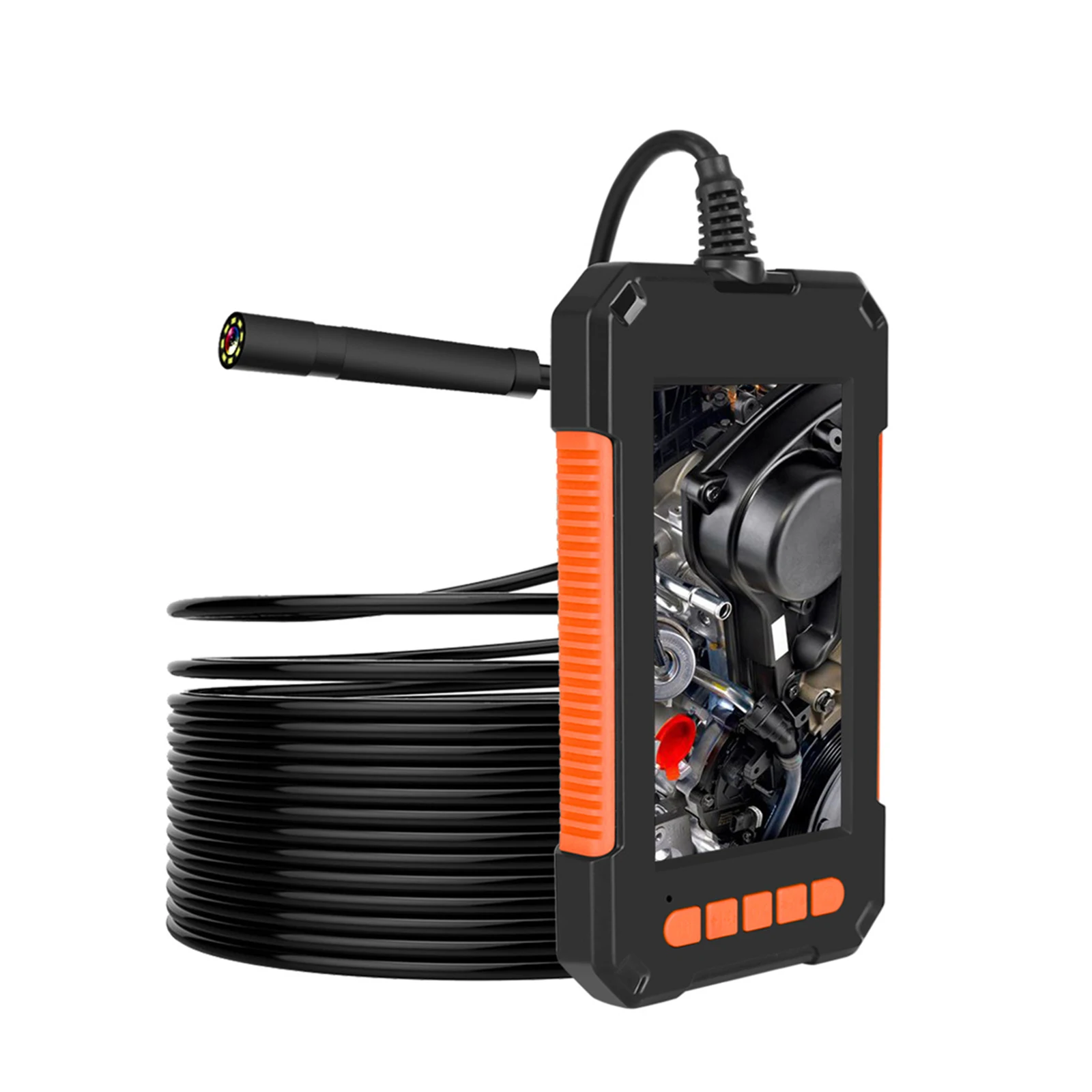 

Multifunctional Industrial Endoscope 8mm Camera Borescope 1080P HD Waterproof 4.3inch Highlight Screen with 8 Led Adjustable