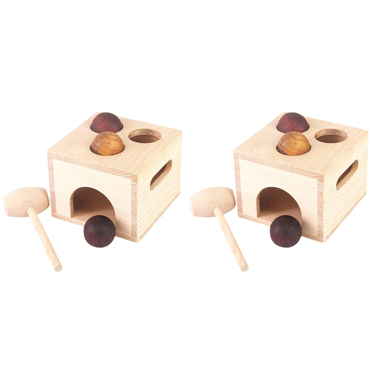 

Ball Box Toy Drop Knocking Colorful Beat Children Gift Cognitive Wooden Kids Toys Toddlers 1-3