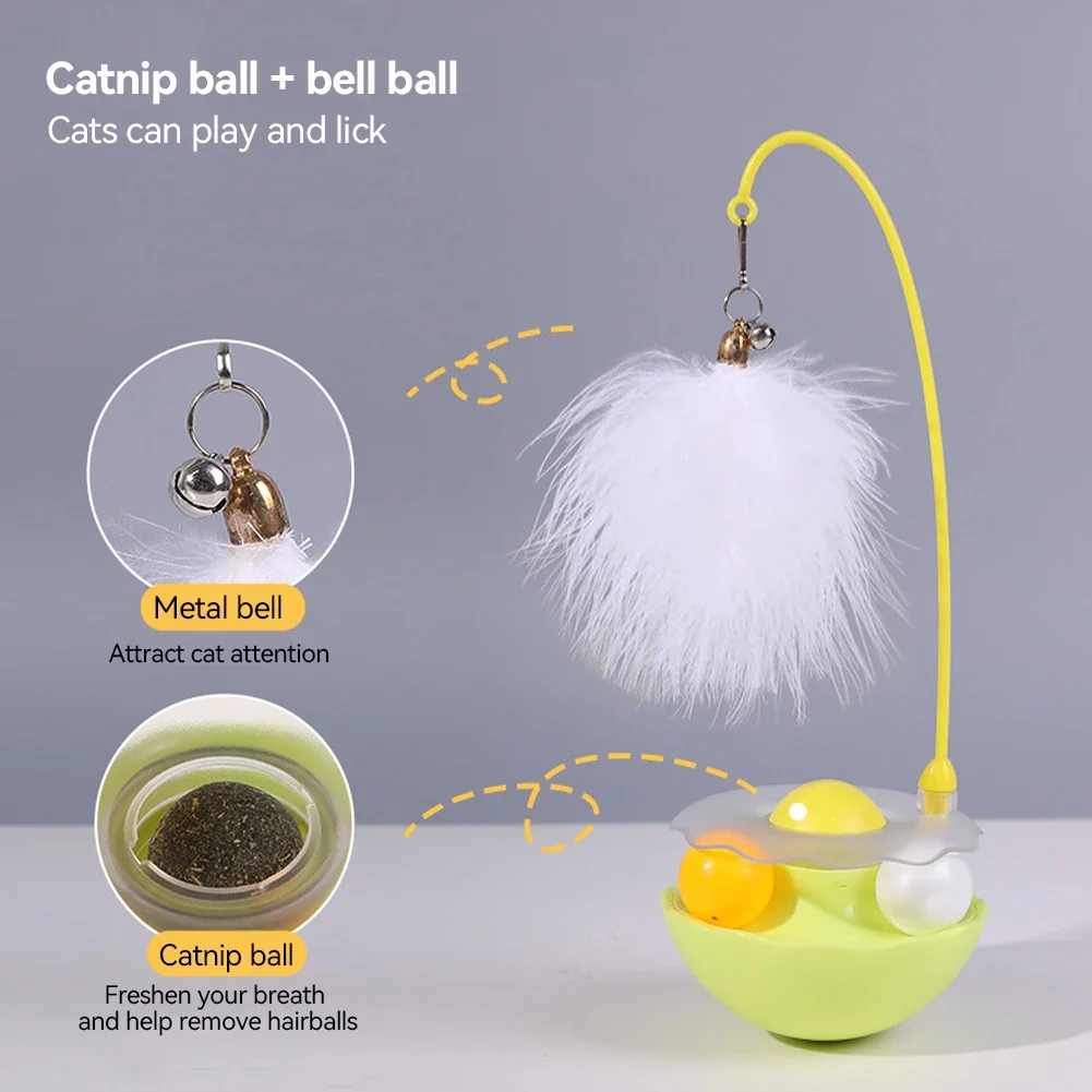 1 шт. игрушка-стакан для кошек с шариком перо кошачья мята интерактивные игрушки