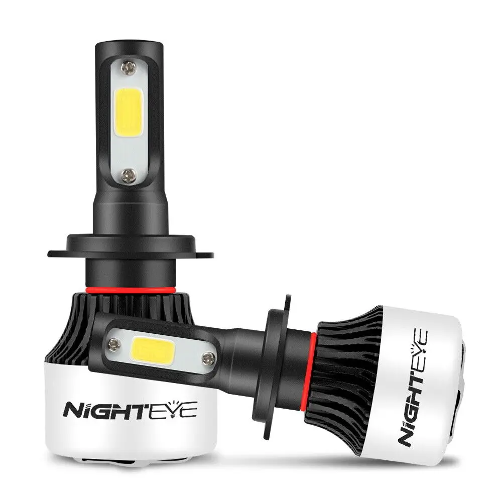 Комплект светодиодных ламп для фар NIGHTEYE H7, Ближний/Дальний свет, 6500K, лм, Ярко-белый