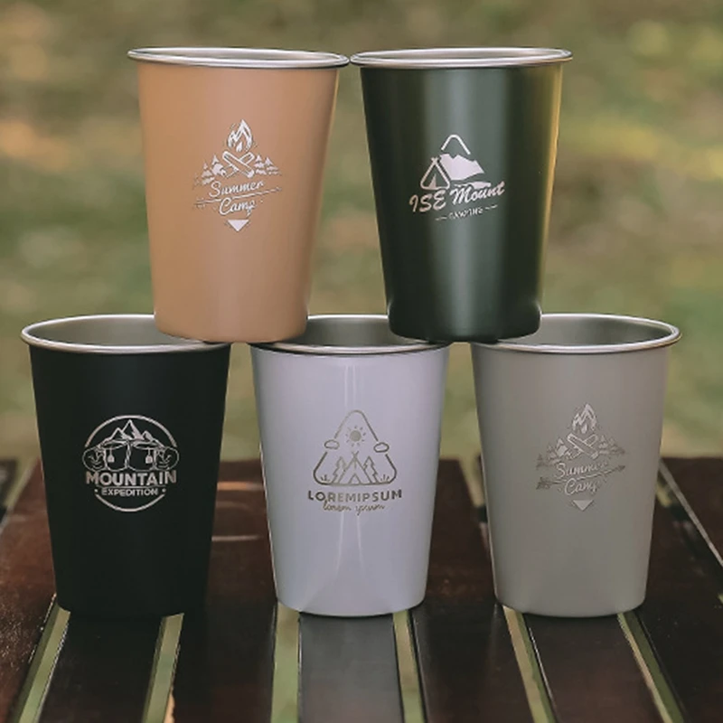 

304Stainless Steel Beer Cup Cold Drink 350Ml Coffee Tumbler Tea Milk Mugs Home For Camping Household Office