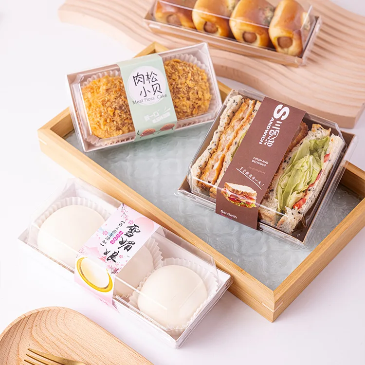 

25pcsCake Packing Box Disposable Sandwich Box Meat Floss Beckham Snow Mei Niang Puff Cake Towel Roll Box