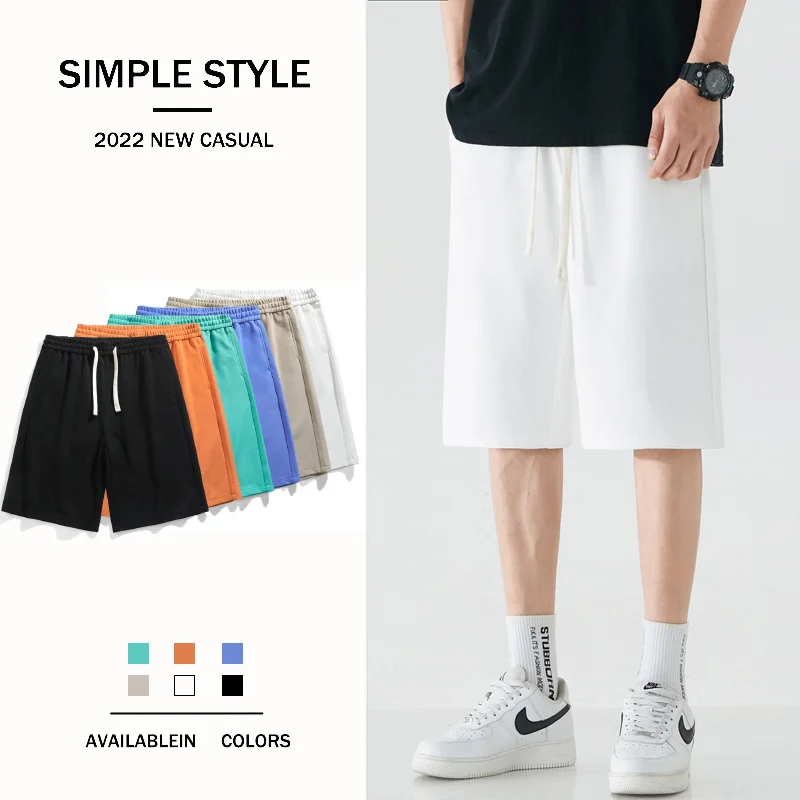 

New Fashion Trend Men'S 5-Point Trouser Men'S Summer Beach Sports Casual Pants Korean Trend Loose comfortable Solid Color Shorts