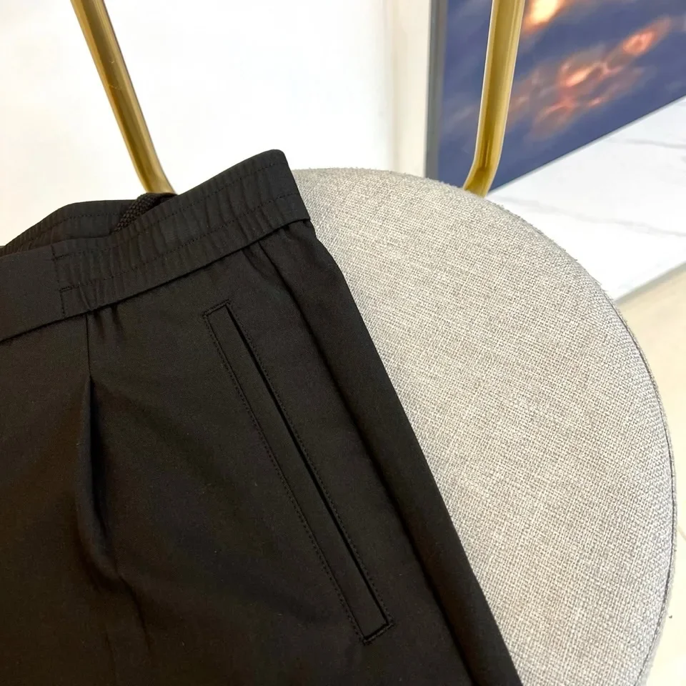 Фото Kiton 25, летние новые мужские однотонные прямые брюки Chiton, однотонные простые модные универсальные повседневные брюки, брюки №5