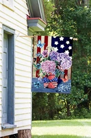 custom flag patriotic pansies decorative floral america summer house flag banner for outside house yard home decorative