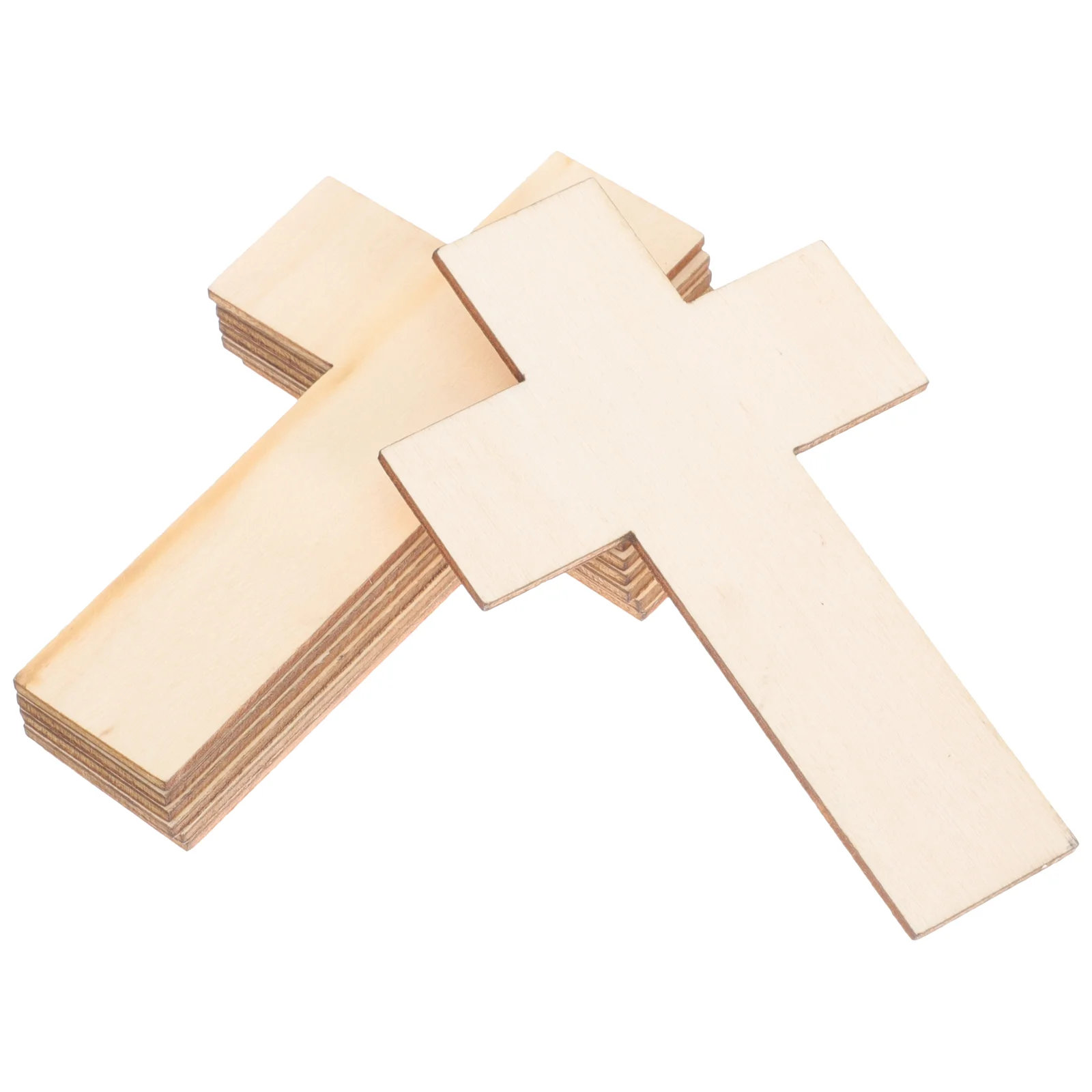 

Decorations Unfinished Wooden Cutout Cross Shape Chips Graffiti Slices DIY Children's Toys