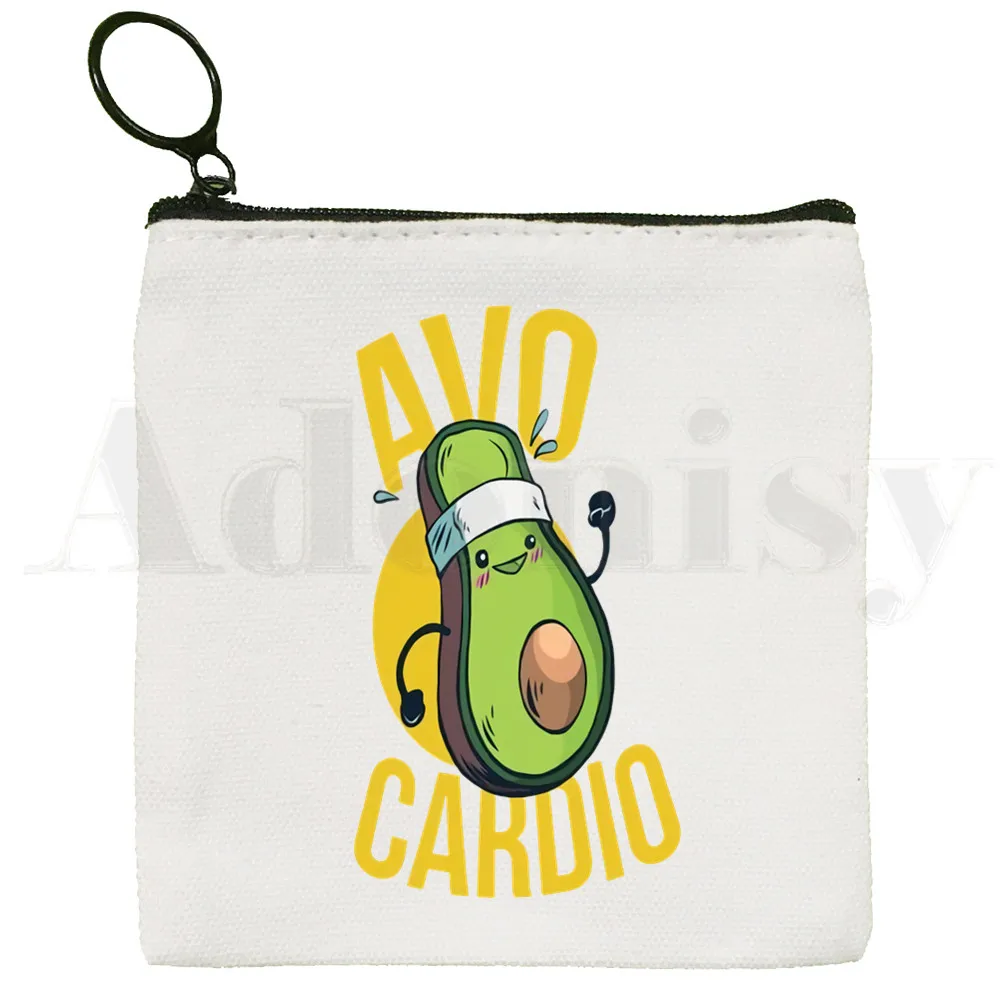 Graphic Avocado Fruit Wallets Coin Pocket Vintage Male Purse Function Boy and Girl Wallet Cute Harajuku Kawaii Card Holders