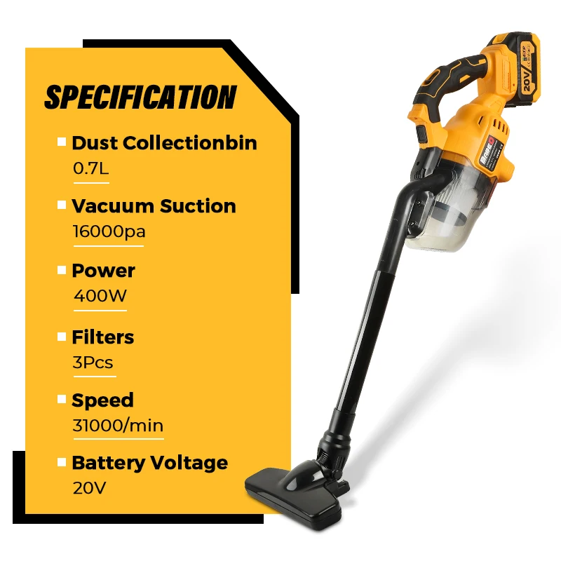 Беспроводной ручной электрический пылесос для дома и автомобиля 16000 па