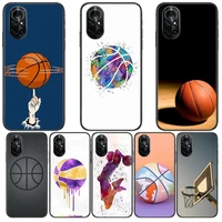 sport basketball art black clear phone case for huawei honor 20 10 9 8a 7 5t x pro lite 5g black etui coque hoesjes comic fash