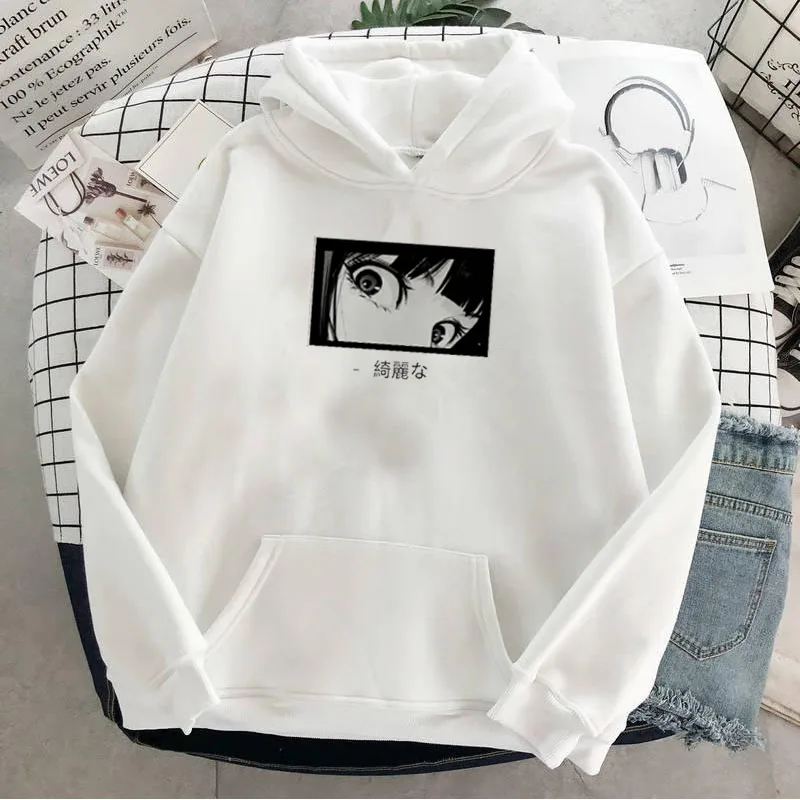 Женские толстовки с аниме-принтом уличная одежда в стиле хип-хоп Модный пуловер