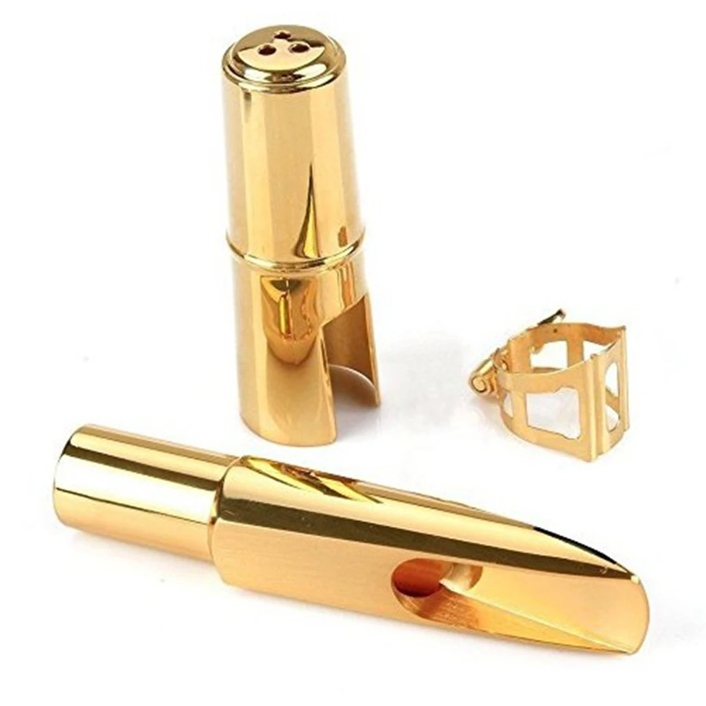 

Lacquer Accessories Professional For Alto Saxophone Mini Mouthpiece Portable Nozzle Replacement Instrument Gold Durable Metal