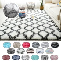 Hoiime Nordic Tie Dyeing Area Rug Carpet Soft Fluffy Grey Tapis Salon Floor Mat Carpets Bedroom Decor Washroom Floor Mat Home