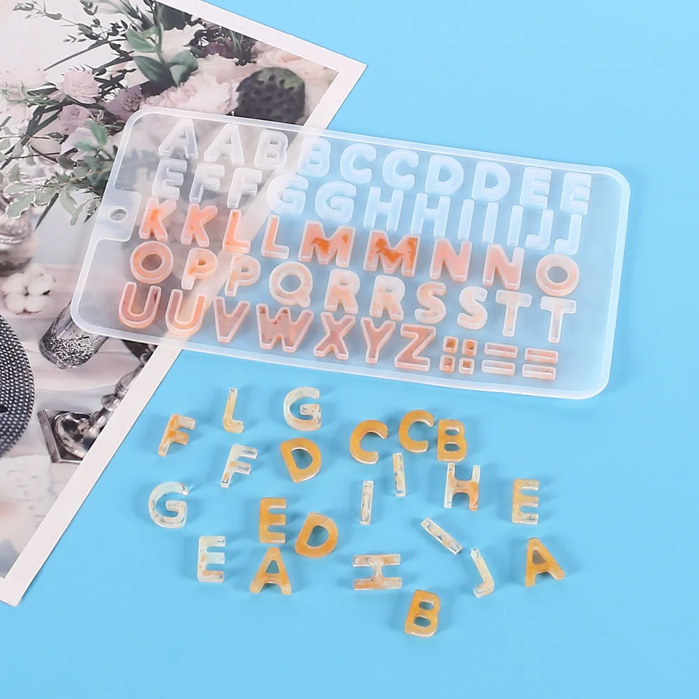 

DIY Resin Pendant Molds Handmade Silicone Key Mold of Letters For Epoxy Resin Crafts Happy Birthday Letter Form Silicone Mold
