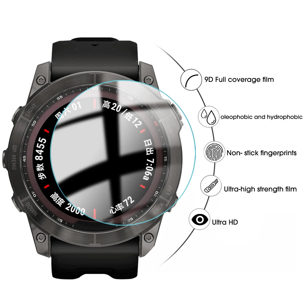 Для Garmin Fenix 7 7x7s 6S 6x 6Pro 5 закаленное стекло 4-1 шт. Защитная пленка для экрана Forerunner 245