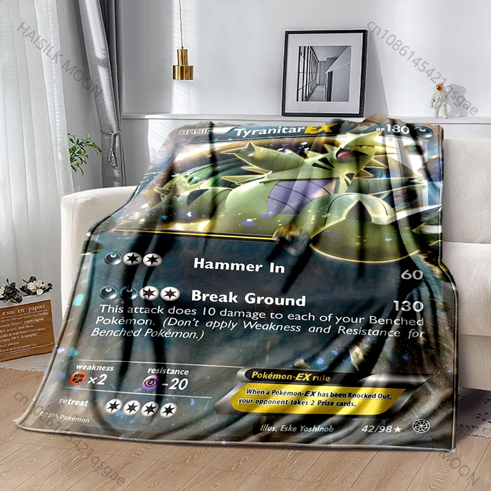 1 шт. одеяло с принтом покемонов детское для взрослых мягкое теплое постельное