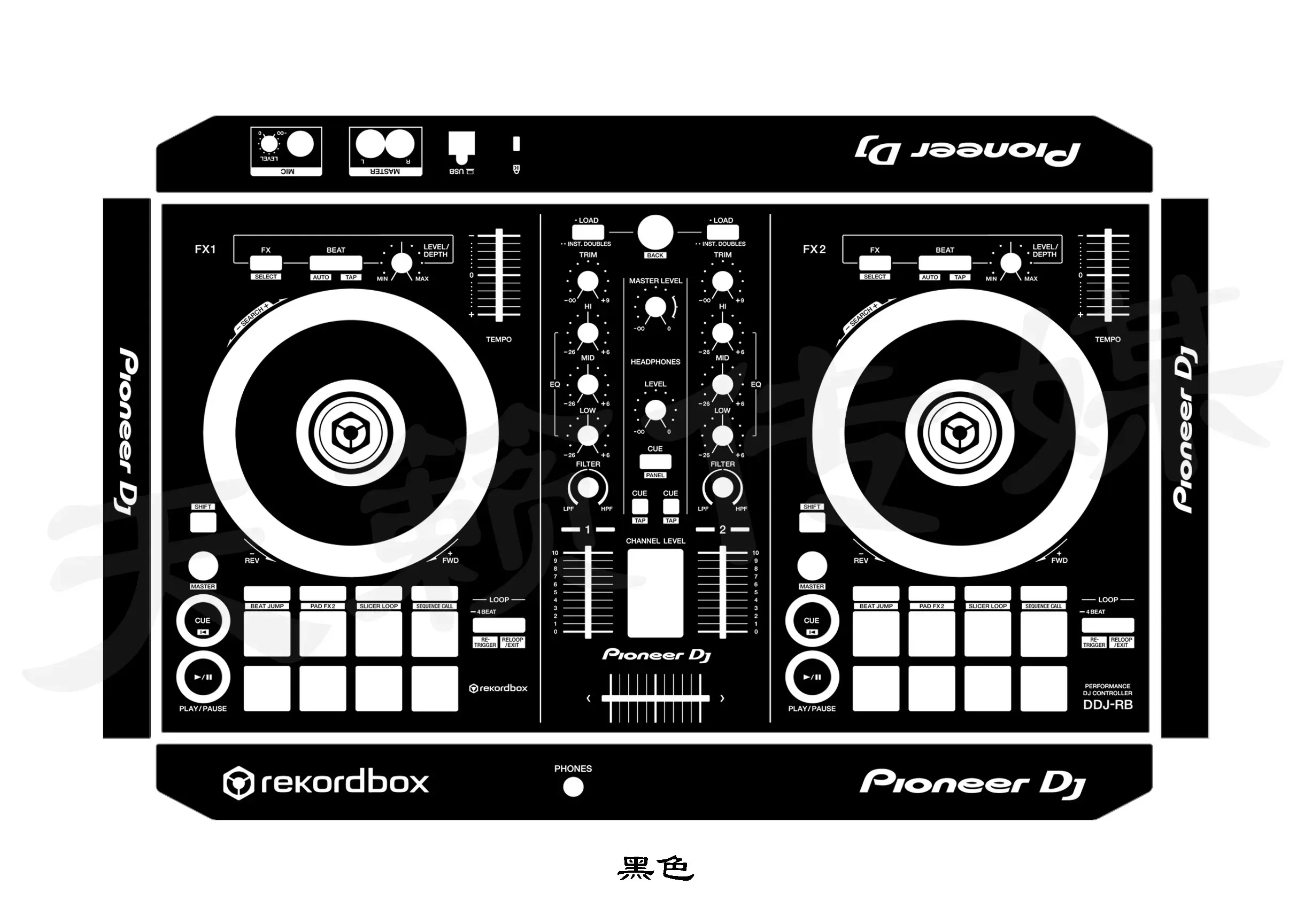 Пленка на панели DJ-контроллера Pioneer DDJ-RB
