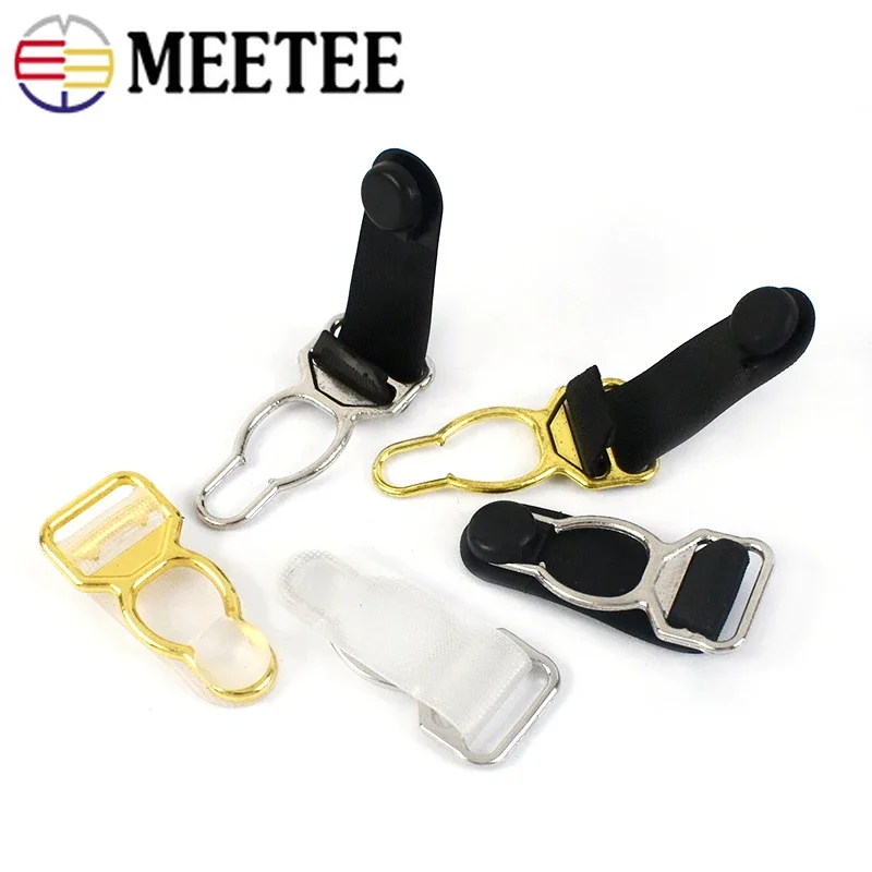 Фото 20/50Pcs 10-18mm Metal Adjust Buckle Underwear Leg Garter Belt Sock Clip Bcukles Connect Clasp Strap End Hook Sewing Accessories №3