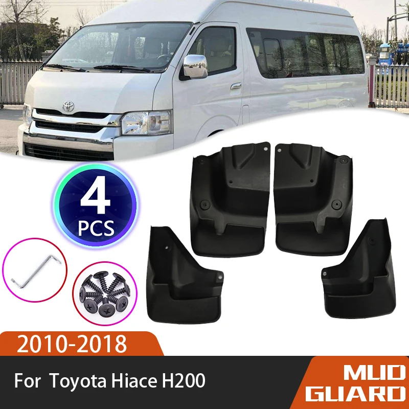 4 Piece Set Of Car Fender For Toyota Hiace Commuter H200 2010~2018 Fender Splash Fender Automobile Trim Panel Car Accessories