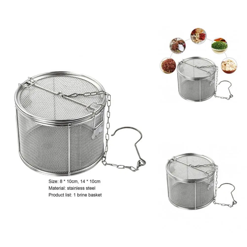 

Lidded Utility Fine Mesh Spice Filter Smooth Surface Spice Strainer Anti-deformed Household Supplies