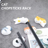 lucky cat chopsticks holder japanese ceramic chopsticks ceramic home decoration