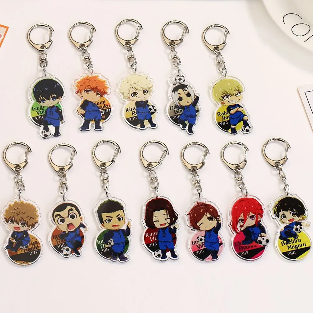 

Anime Blue Lock Keychain Figure Cosplay Isagi Yoichi Bachira Chigiri Cartoon Acrylic Keyring Backpack Pendant Bag Charm Fan Gift