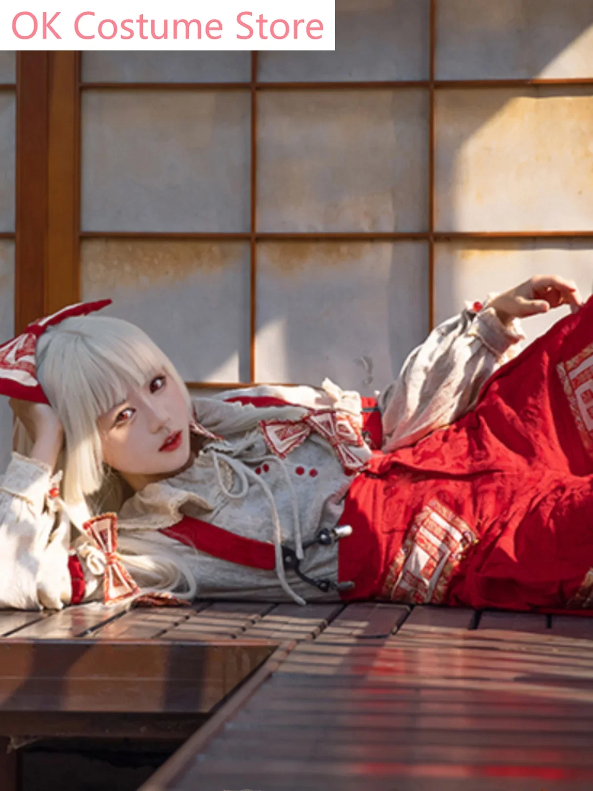 Косплей-костюм Fujiwara No Mokou проект Touhou косплей-костюм косплей-игрушка аниме