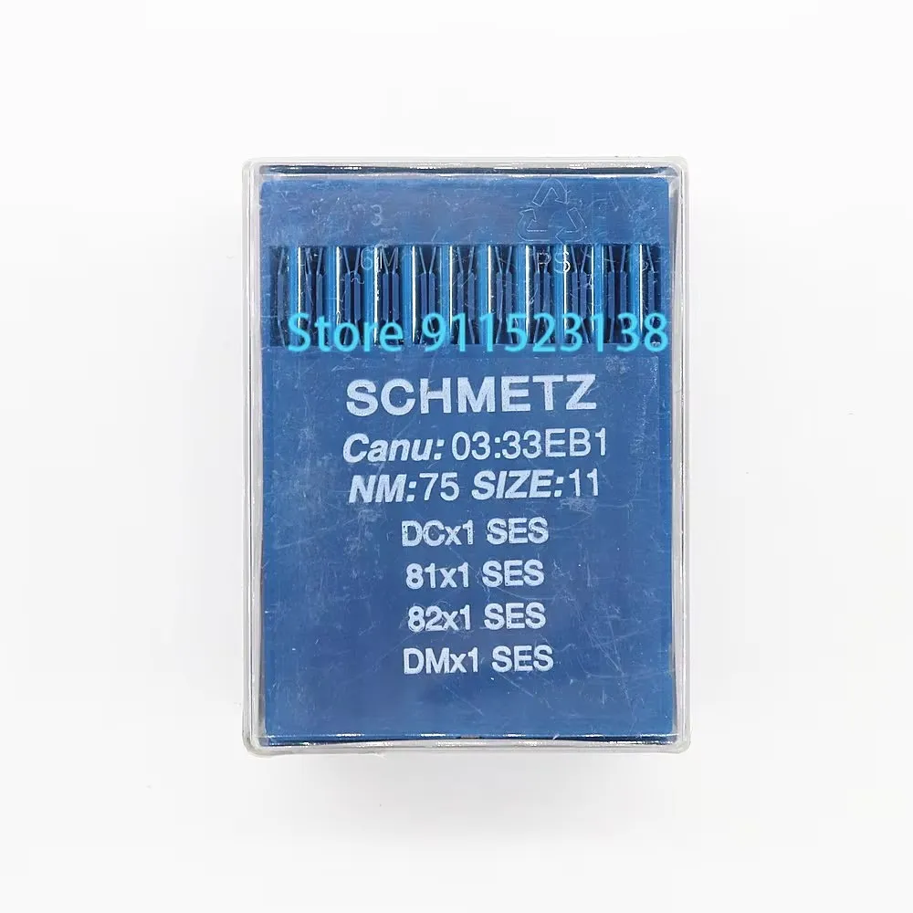 Фото 500 шт. оригинальные швейные иглы Schmetz DCx1 SES 81x1 SES 82x1 SES DMx1 SES Nm 65/9 70/10 75/11 для промышленной швейной машины №4