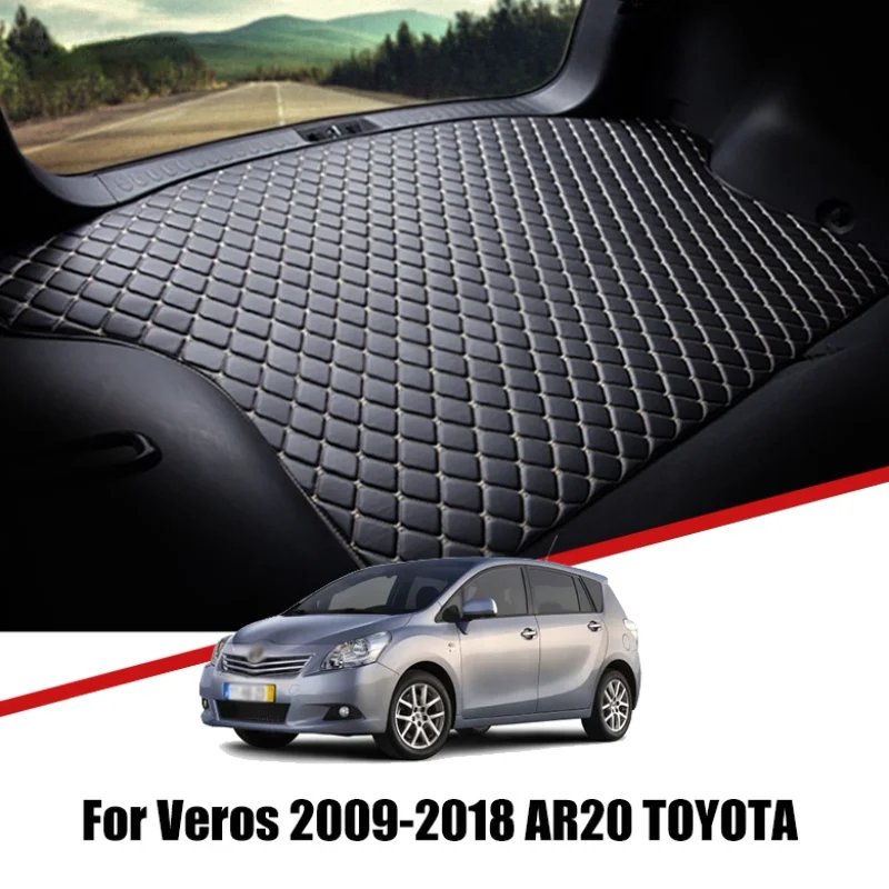 

Кожаные коврики для багажника автомобиля на заказ для Toyota Verso 2009 2010 2011 2012 2013-2018, водонепроницаемый нескользящий поднос, аксессуары для груза