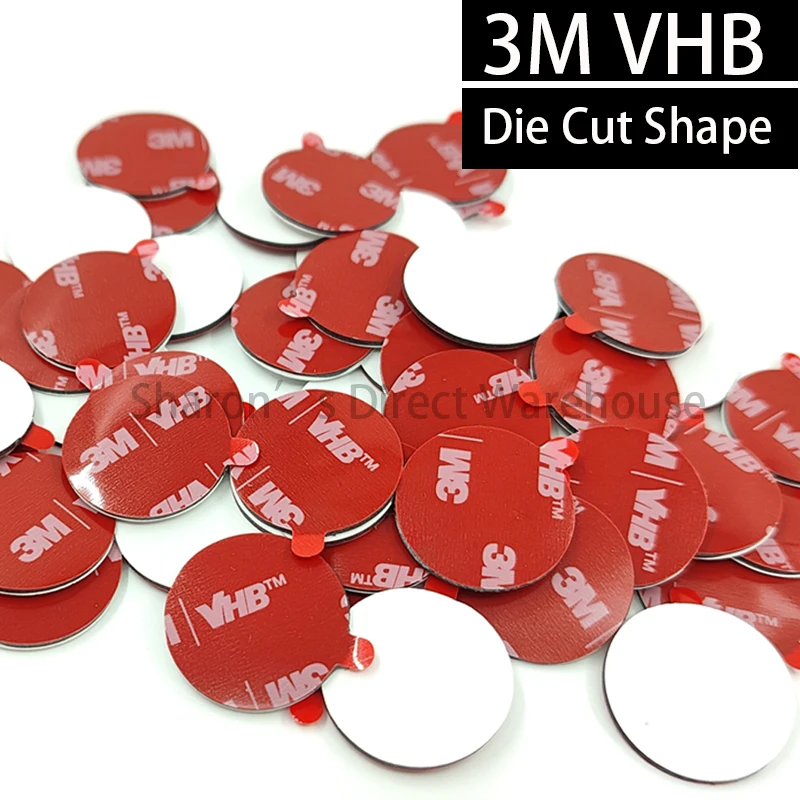 die cut, 3m vhb 5952 double adhesive foam tape, diameter for dash cam/ gopro, in car holder disc, 18/20/25/38/40/50/55mm