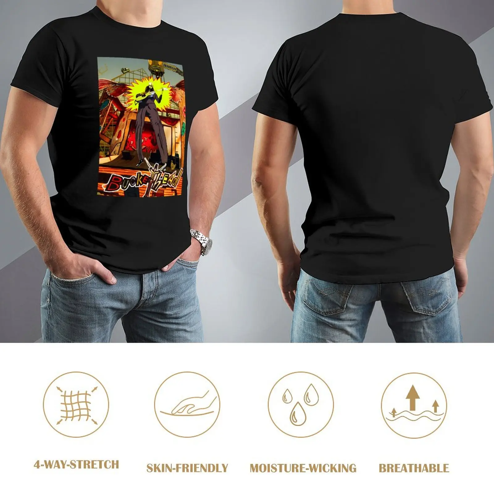 Land Buckethead Live Tour 2021 футболка Siangrabu винтажные мешковатые рубашки забавные футболки