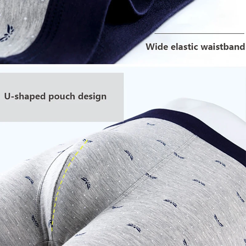 Plus Size Men's Panties Seamless Underwear Men Underpants Pure Cotton Boxer Hombre Intimate Printed Breathable Man Boxers XL-9XL