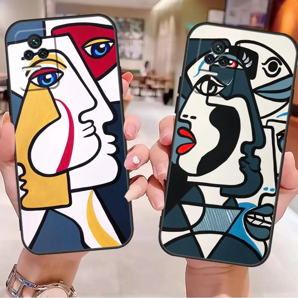 

P-Picasso Абстрактная живопись планшетов для Redmi K40 K30 K20 12C 10 10C 9T 9C 9A 9 8A 8 7A 7 6A 6 5A 5 4X Pro Plus Funda
