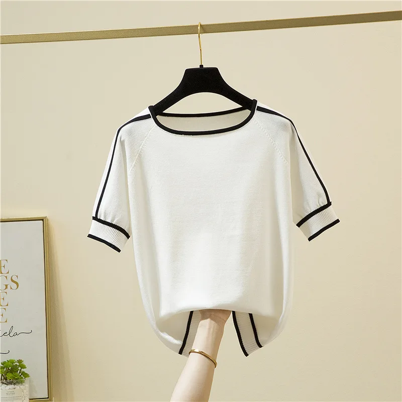 

2022 new thin short-sleeved women's summer loose T-shirt White