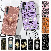 witches moon tarot mystery totem phone case for huawei p30 40 20 10 8 9 lite pro plus psmart2019