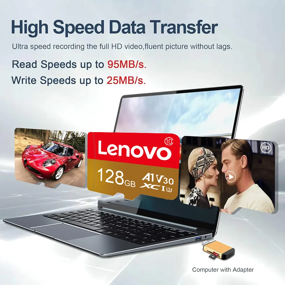 Высокоскоростные карты памяти Micro SD V30 Lenovo SDTF 512 ГБ, 256 ГБ, 128 ГБ, 64 ГБ для камер и телефонов Xiaomi (art.: 3920db789fca5) - 3920db789fca5