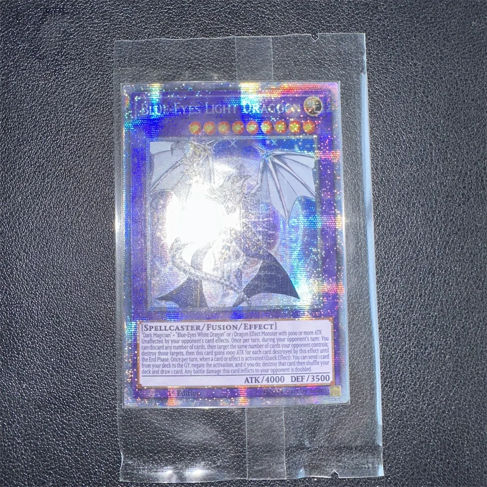 Фото Yu-Gi-Oh Blue-Eyes Light Dragoon Коллекционная карточная игрушка для детей Неоригинальный PSER OCG/TCG/SALM-EN001 Подарочный предмет №1