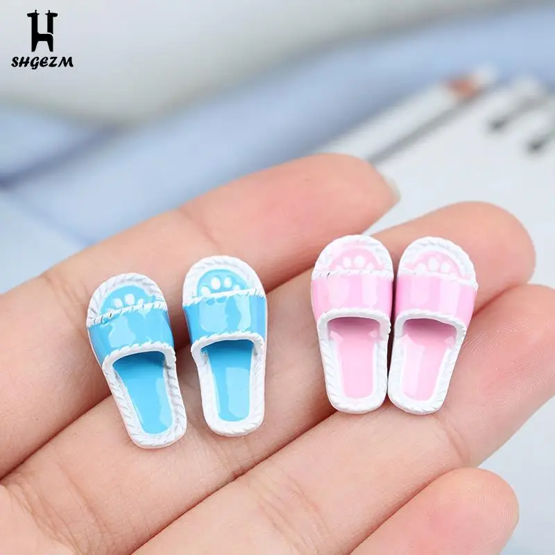 

1/12 Scale Dollhouse Miniature Mini Slipper For Doll Shoes Accessories Doll House Mini Slippers