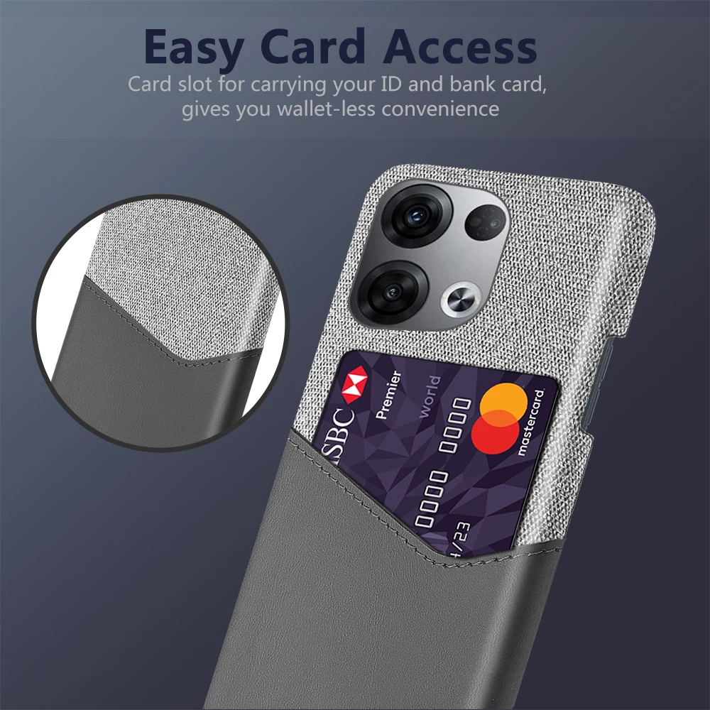 

Luxury Case For Cover OPPO Reno 8 Pro 5G Case Reno 8 Pro 5G Credit Card Case Soft Cloth Fabric Case Cover For Fundas Reno 8 Pro