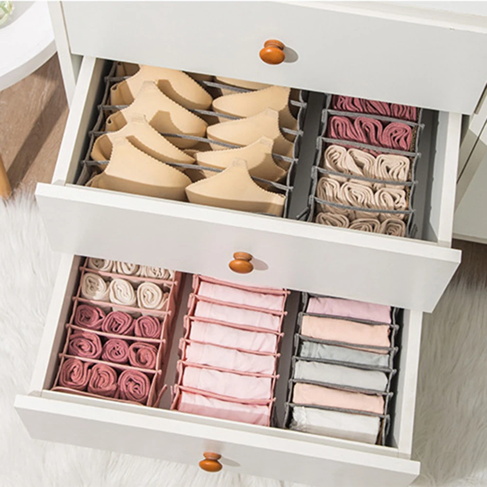 

Underwear Storage Box Folding Storage Box Drawer Closet Organizer Divider Boxes Underwear Scarves Portable Travel Organization