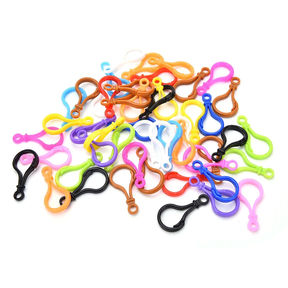 

Цветная пластиковая пряжка в форме лампы, застежка-карабин для изготовления ювелирных изделий ручной работы, оптовая продажа, 100 шт.