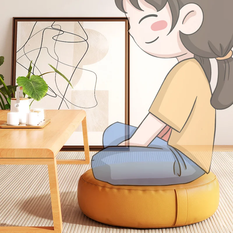 

Fashion Leather Round High Strength Sponge Seat Cushion Tatami Cushion Meditation Yoga Round Mat Chair Cushions 6Colors
