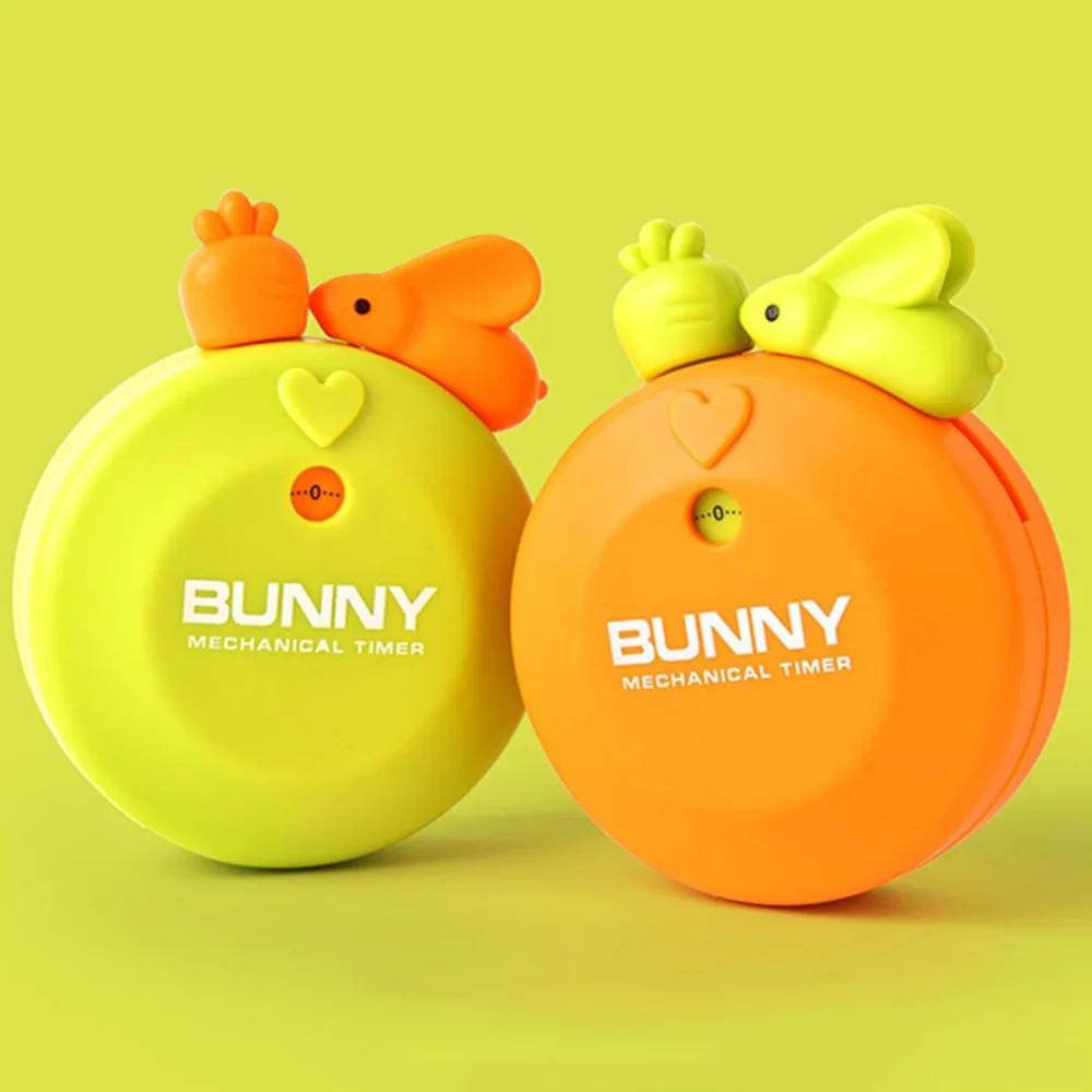 

Cute Cartoon Bunny Mechanical Timer Cooking Study Yoga 60 Minute Easy Operate Timer Kitchen Gadgets Temporizador