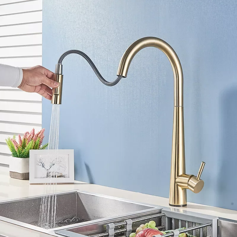 

Brushed Gold Sensor Kitchen Faucets Smart Touch Control Inductive Faucet Mixer Tap Sensitive Kitchen Black White Kitchen Faucets