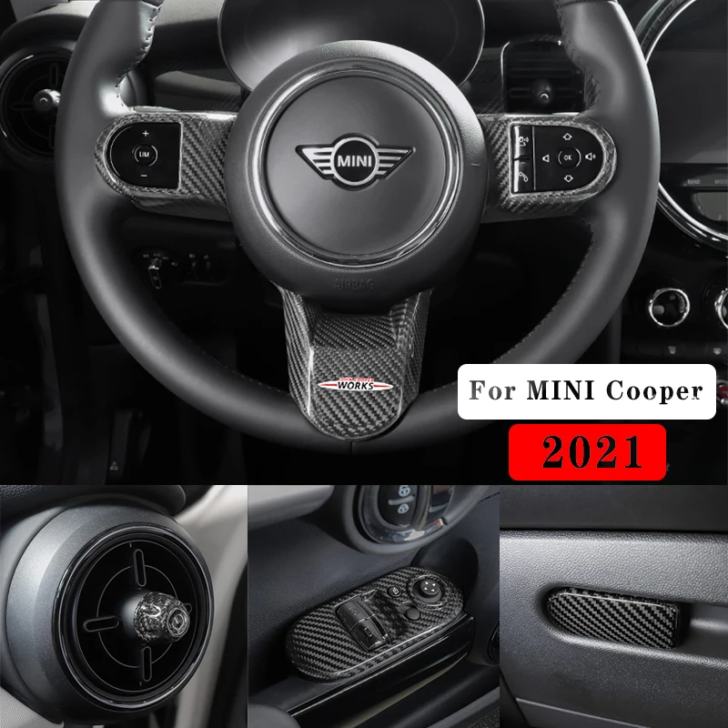 

Car Carbon Fiber Interior Modification Supplies For 2021 BMW MINI Cooper S JCW F54 F55 F56 F57 F60 Countryman Car Accessories