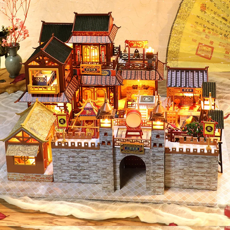 

Furniture Diy Doll House Wooden Miniature Doll Houses Furniture Kits Assemble Puzzle Handmade Dollhouse Craft Toys For Children