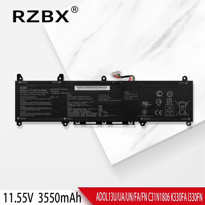 

C31N1806 Аккумулятор для ноутбука Asus VivoBook S13 S330FA-EY001T S330UA S330UN-EY011 X330UA ADOL13F ADOL 13 I330FN V330FA 11,55 V 42WH
