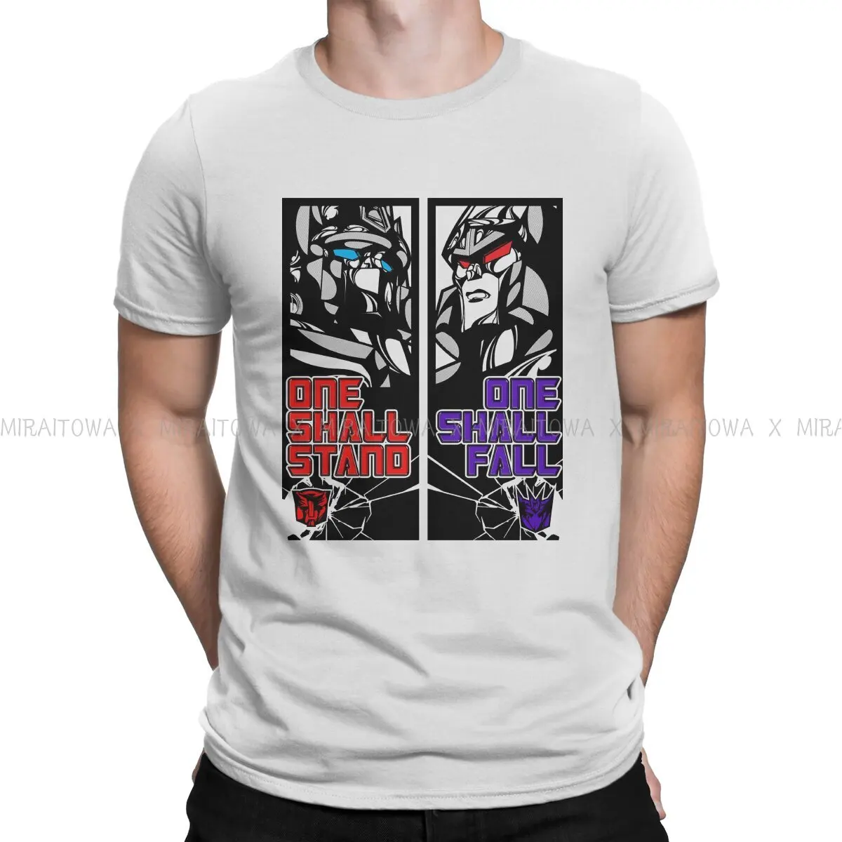 

Transform Autobots Optimus Prime vs. Megatron Tshirt Graphic Men Tops Vintage Fashion Tees Streetwear Cotton Harajuku T Shirt