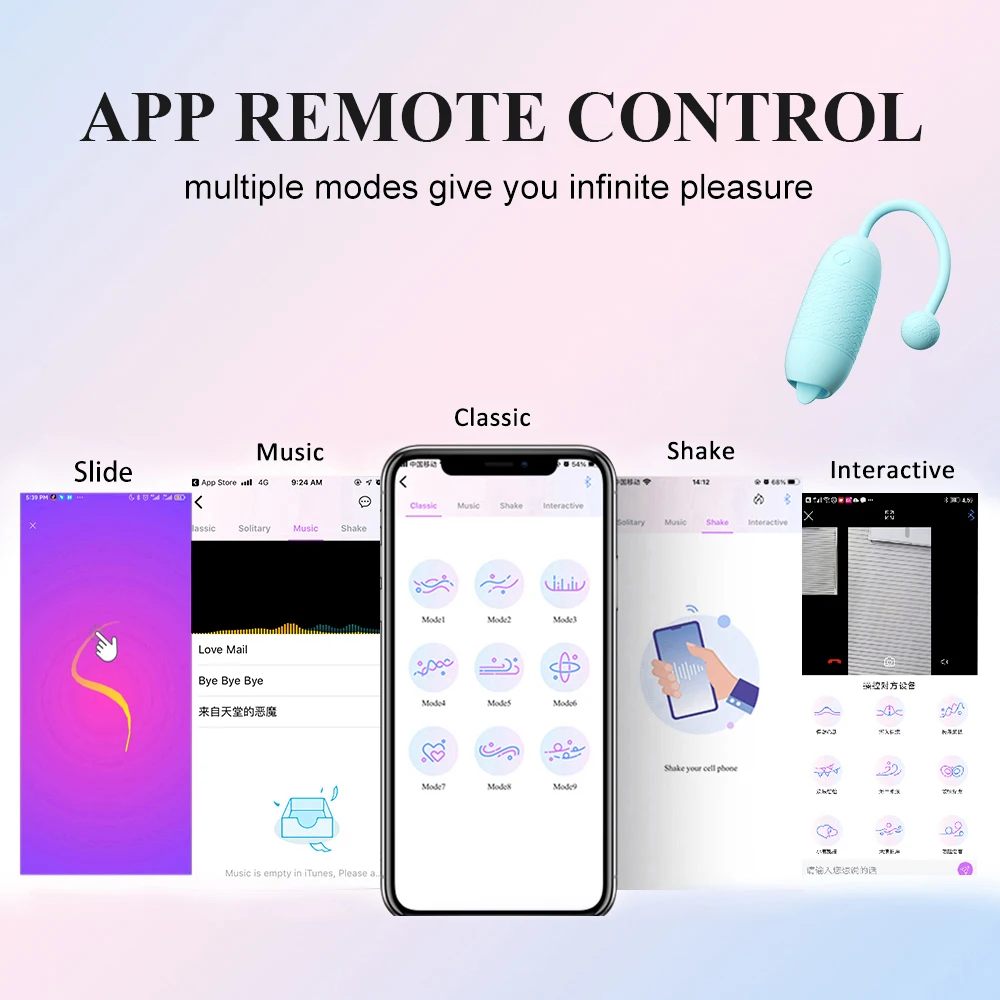 9 скоростей нагрева вибрирующее яйцо APP дистанционное управление язык лизание
